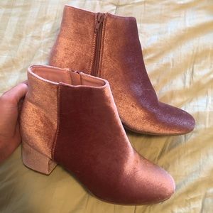 Pink Velvet Boots! Size 9.